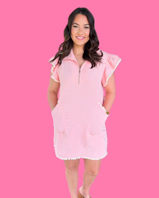Frolic & Frill Dress- Pink