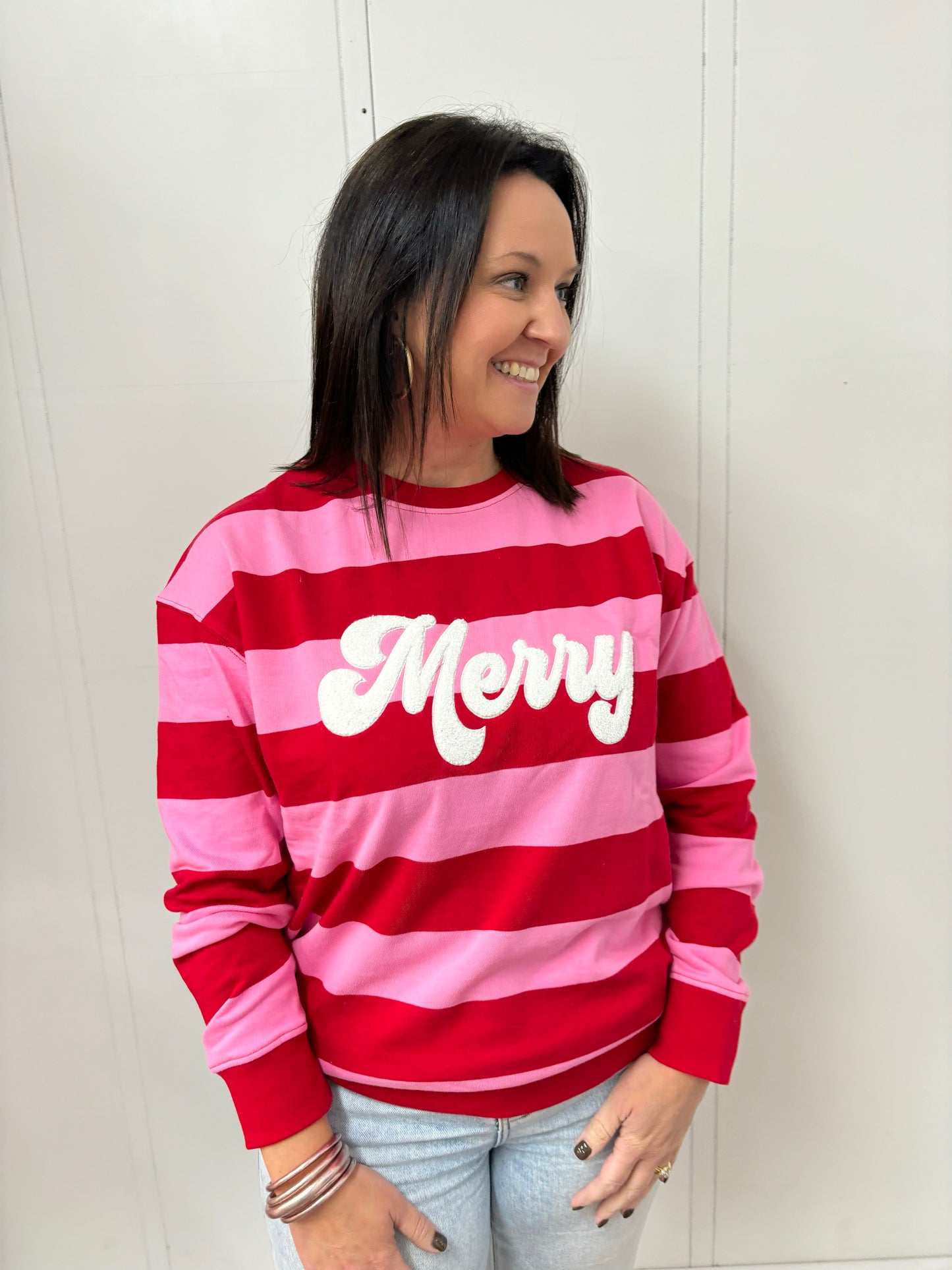 Merry Stripe Sweatshirt