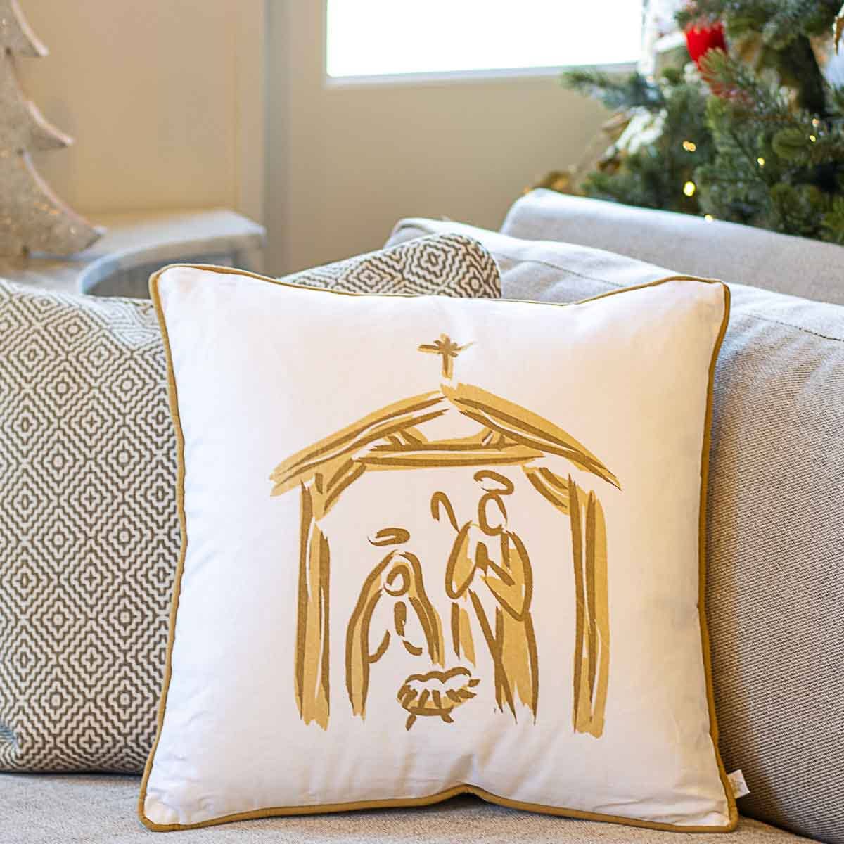 Nativity Throw Pillow