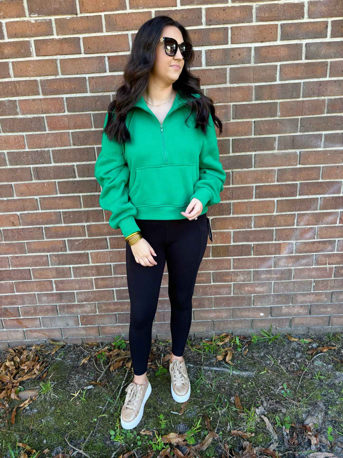 Everglow Pullover- Kelly Green