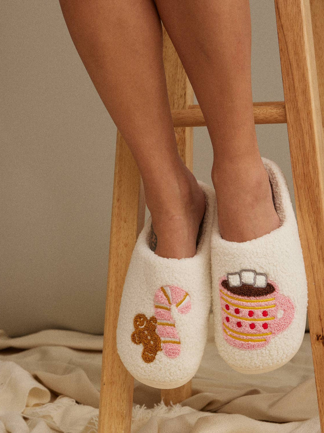 Gingerbread Man & Hot Chocolate slippers