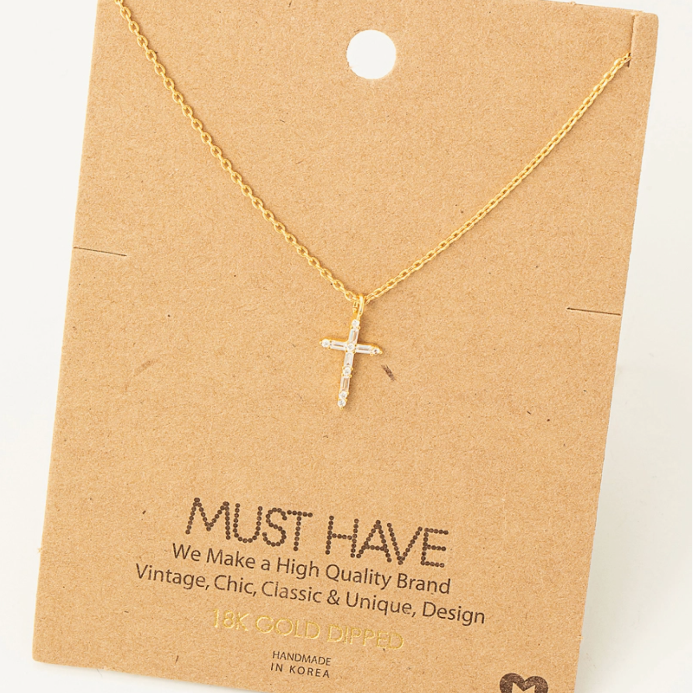 Cross Jewel Pendant Necklace