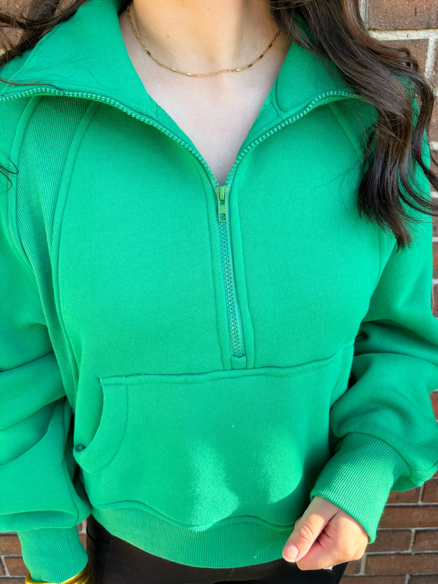 Everglow Pullover- Kelly Green