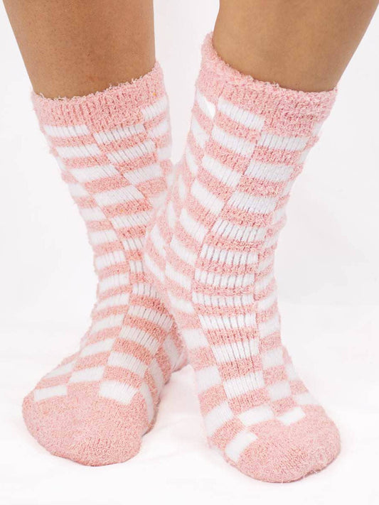 Checkerboard Snuggle Socks