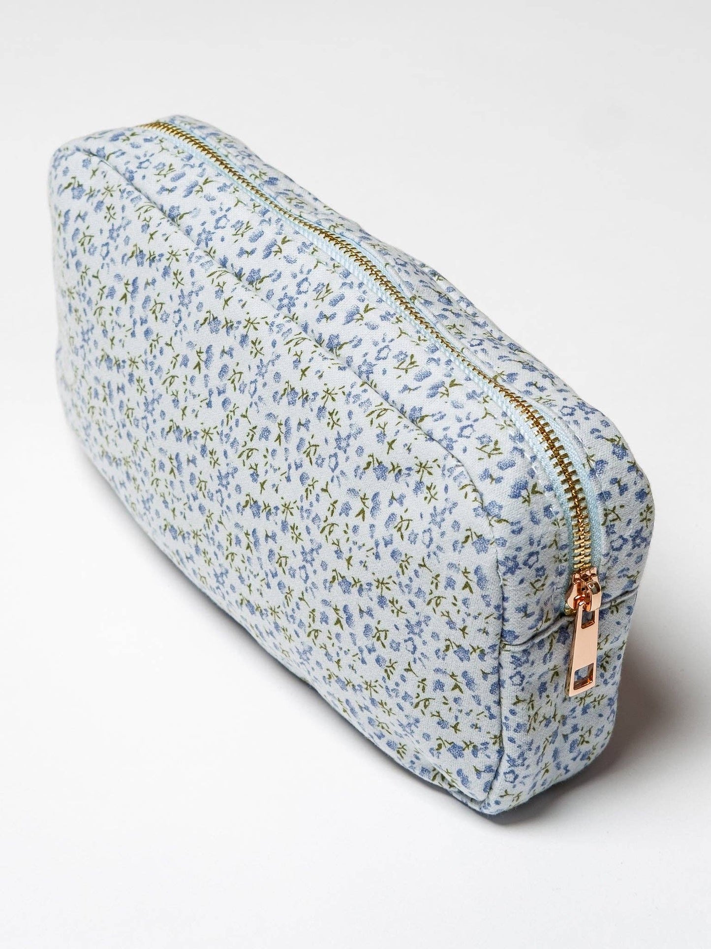 Ditsy Blue Cosmetic Bag- Small