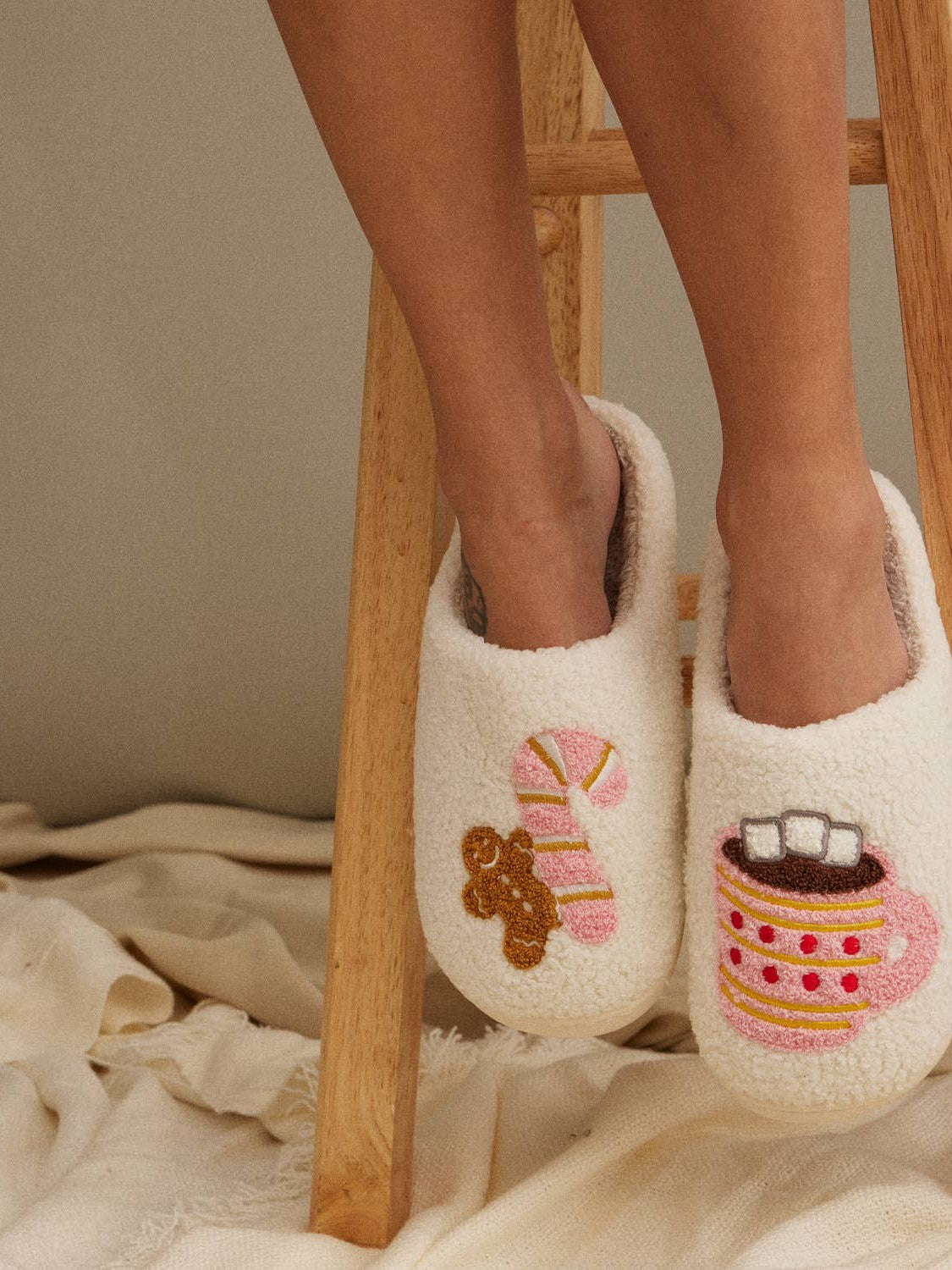 Gingerbread Man & Hot Chocolate slippers