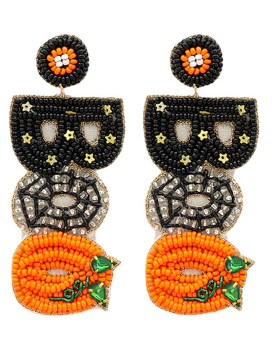 Boo Earrings- Orange