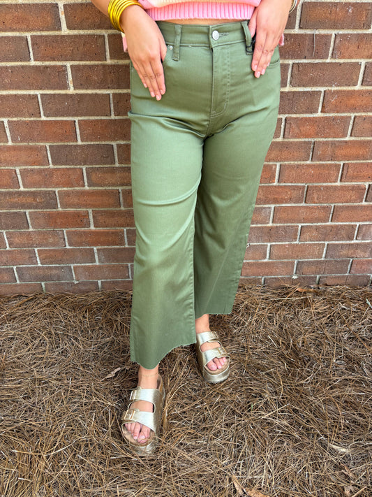 Crosswalk Pants- Olive Green