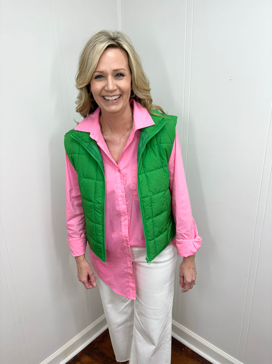 Frost Bound Vest- Kelly Green