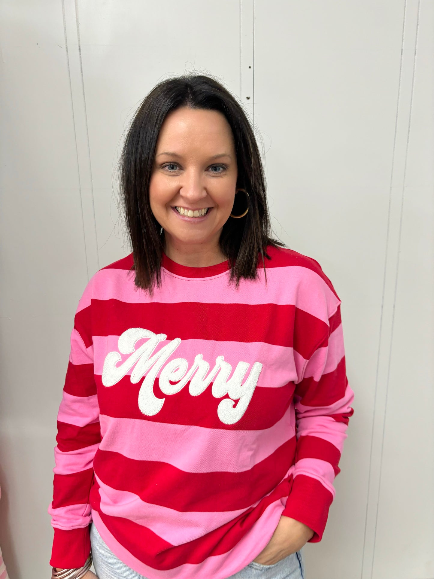 Merry Stripe Sweatshirt