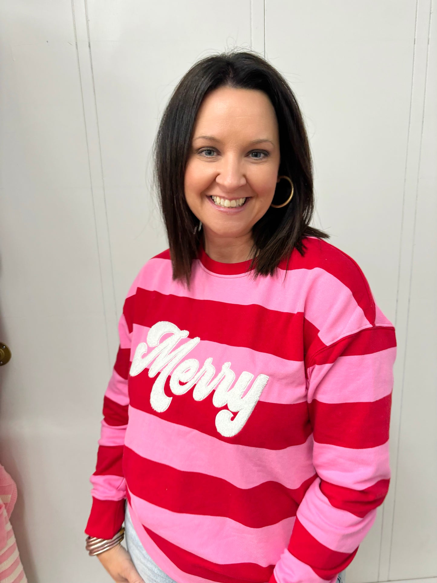 Merry Stripe Sweatshirt