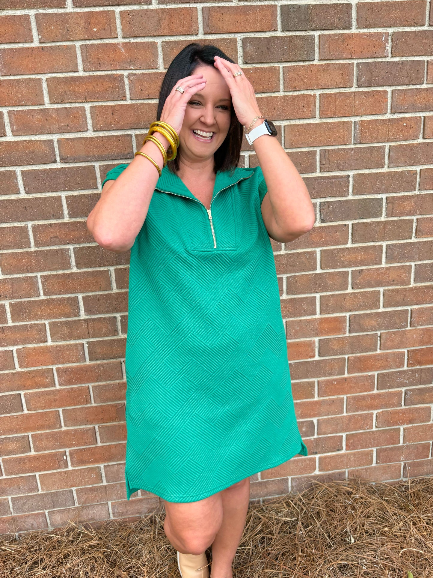 Picture Perfect Dress- Green