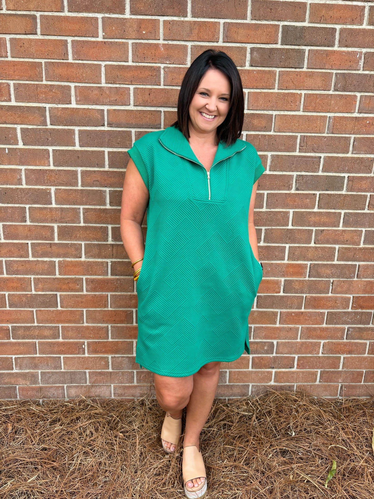 Picture Perfect Dress- Green