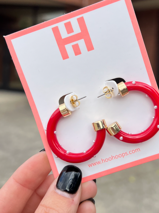 Hoo Hoops Red & Pearl Mini