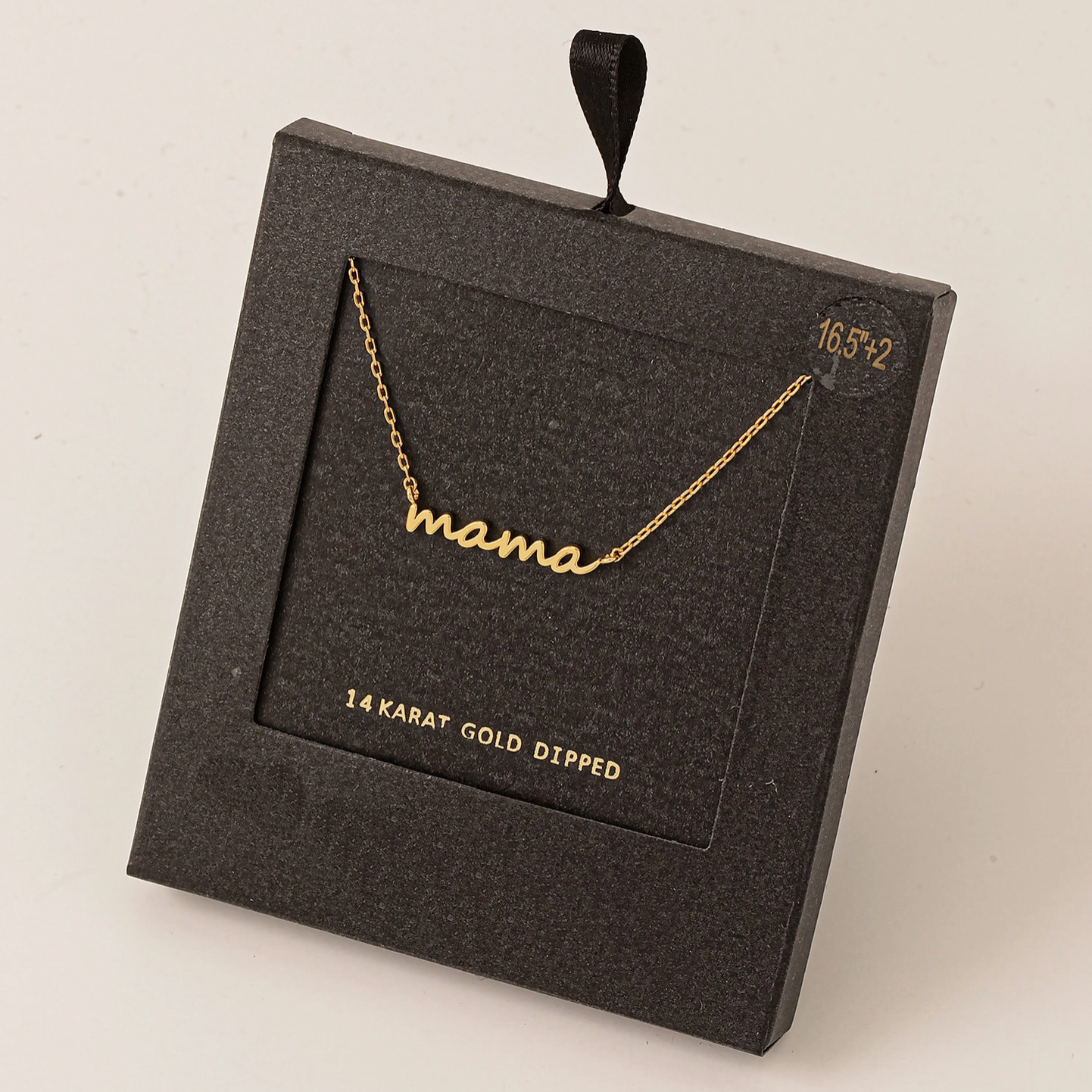 Gold Dipped Dainty Mama Pendant Necklace