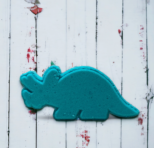 Dino Triceratops Bath Bomb - Teal