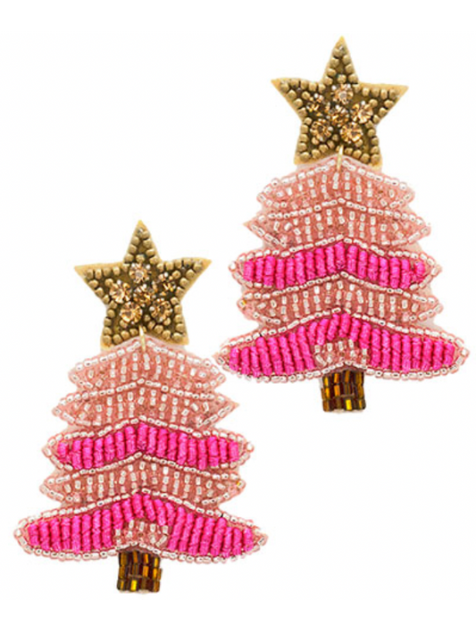 Tree-tastic Earrings- Pink