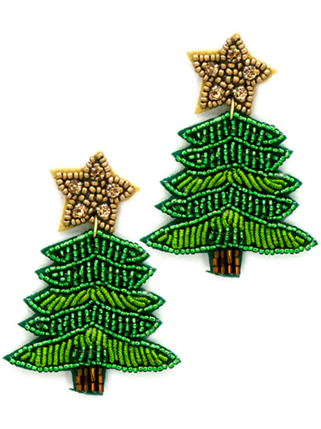 Tree-tastic Earrings- Green