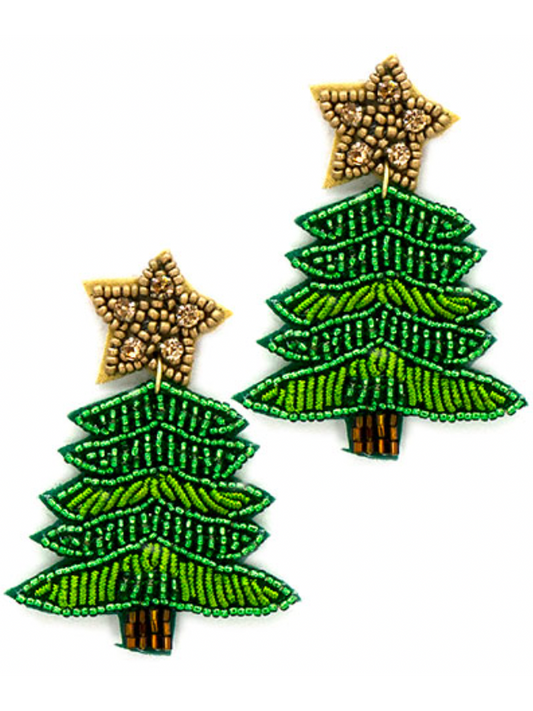 Tree-tastic Earrings- Green