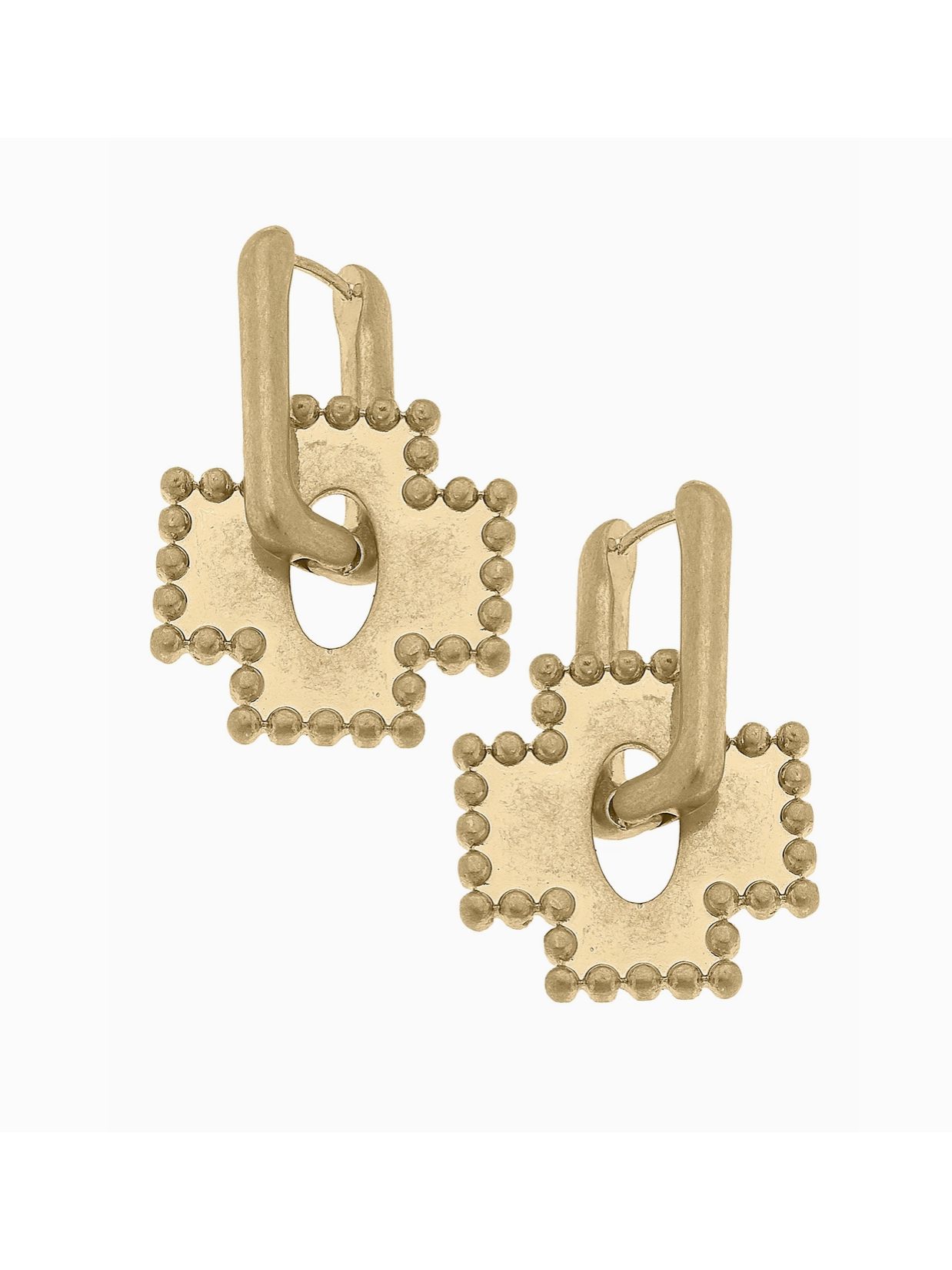 Canvas | Cross Earrings