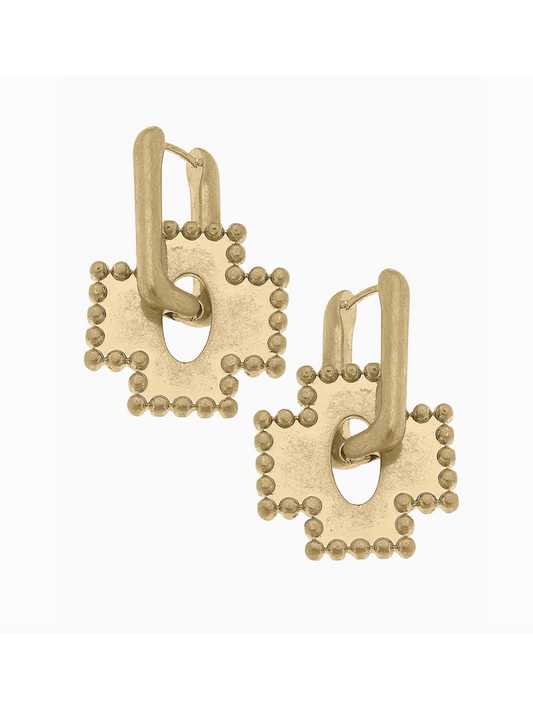 Canvas | Cross Earrings