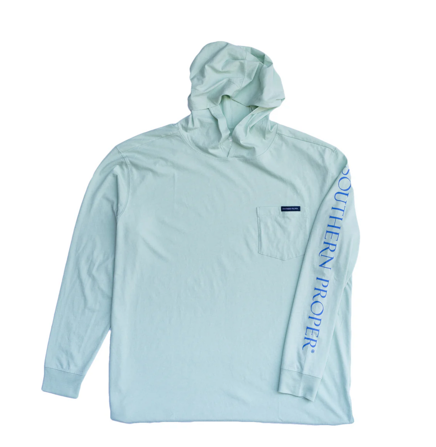 Southern Proper Hoodie Tee- Harbor Green