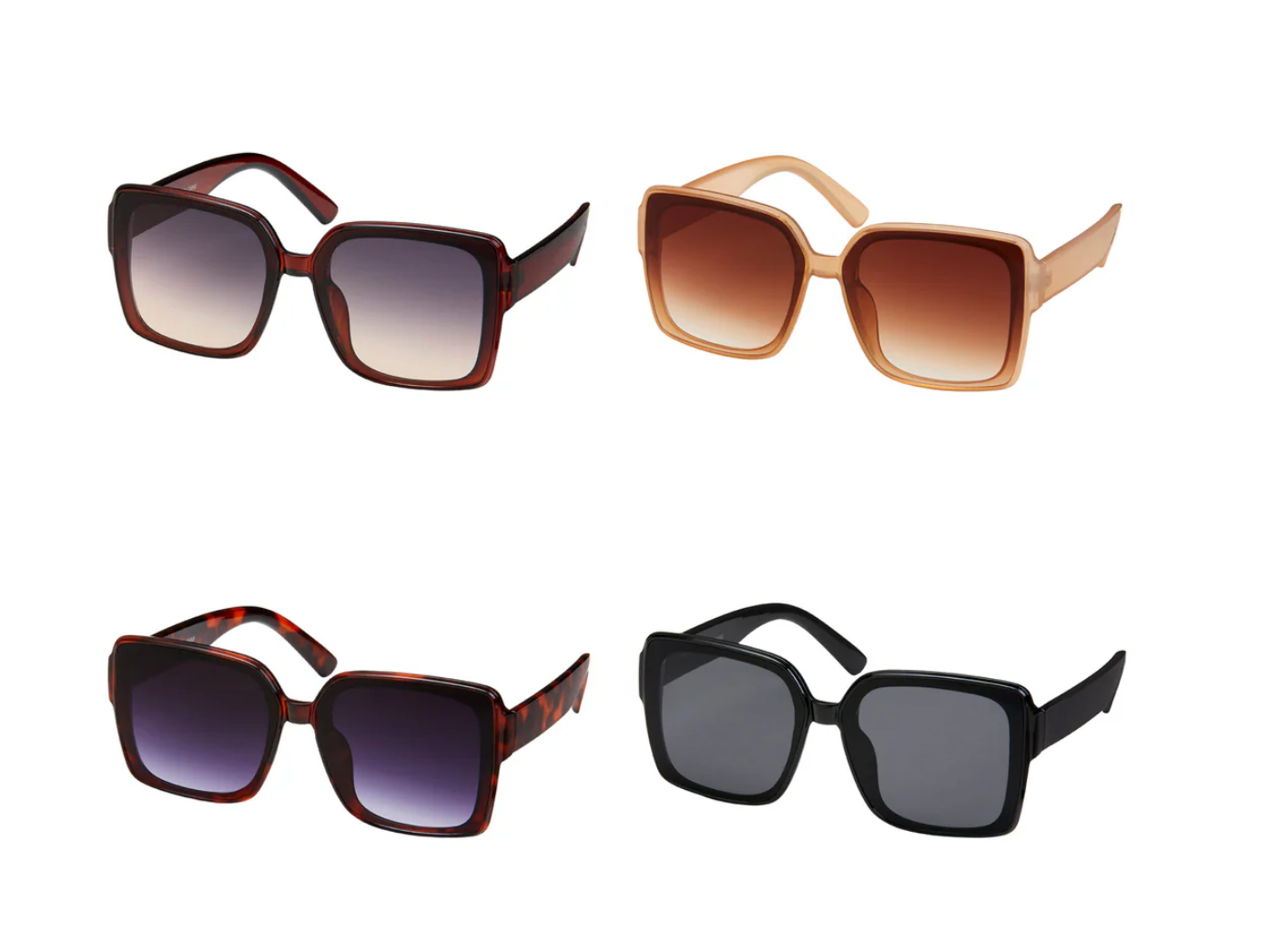 Rose Square Inlay Sunglasses 1286