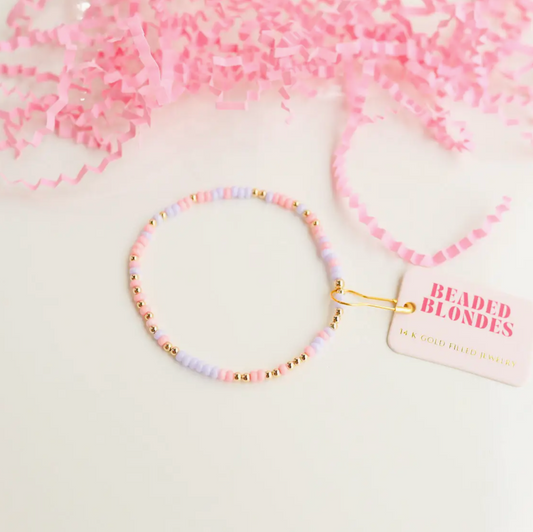 Beaded Blondes- Pink & Light Purple Sprinkle