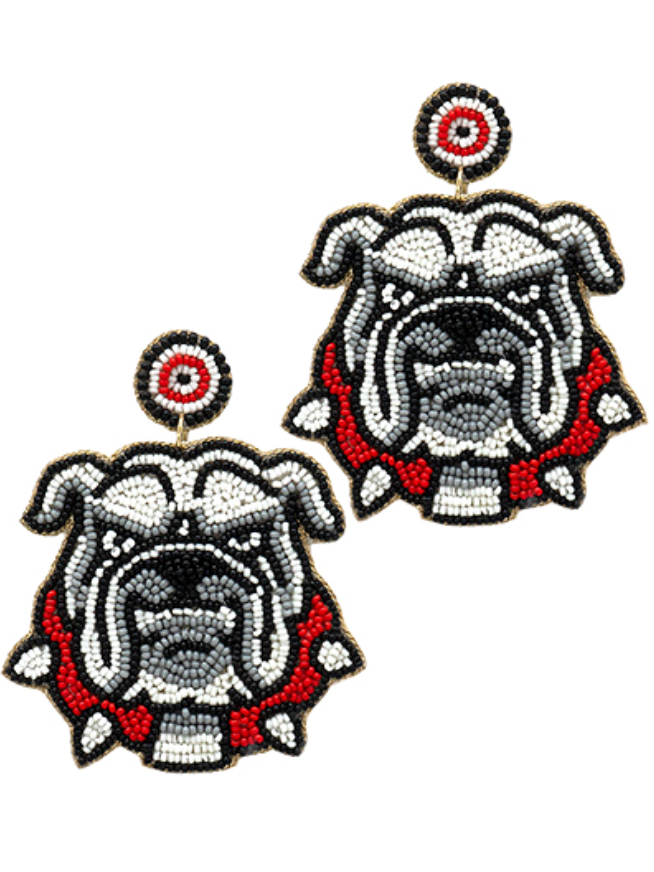 UGA Beaded Earrings