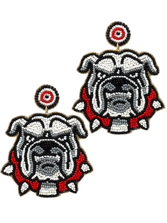 UGA Beaded Earrings