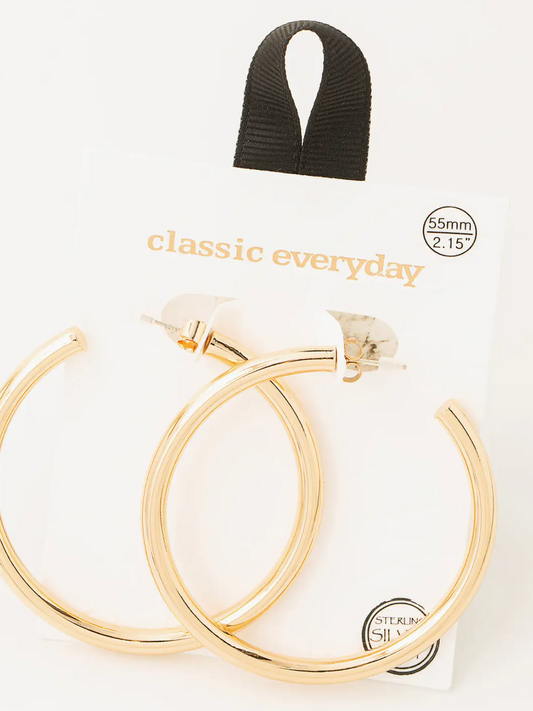 Thick 14K Gold Hoops