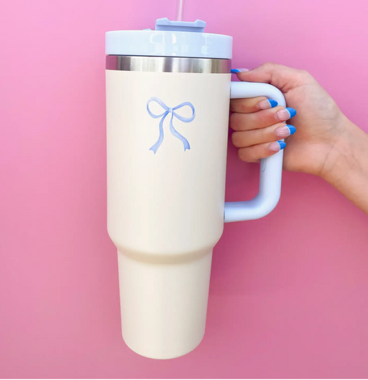 Bow Tumbler- Blue