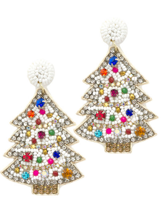 White Christmas Earrings