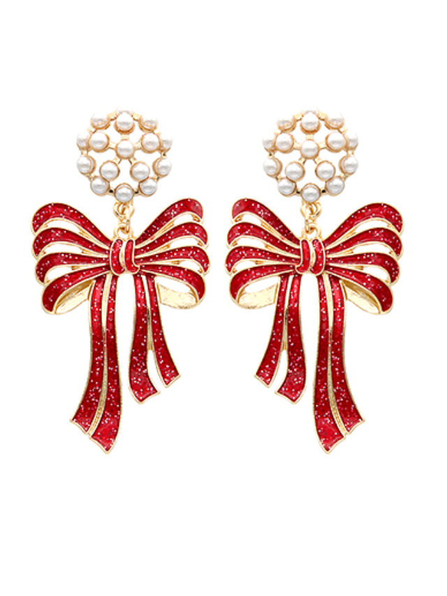 Christmas Bow Earrings