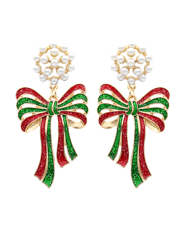 Christmas Bow Earrings