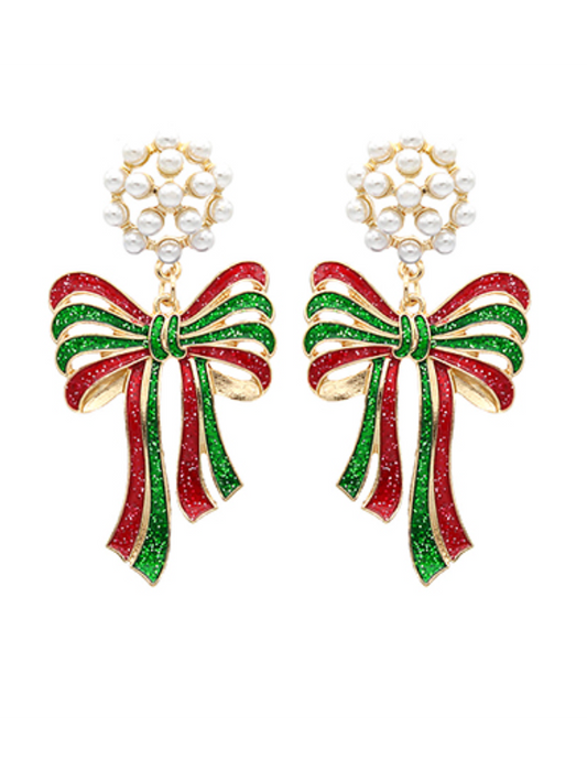 Christmas Bow Earrings