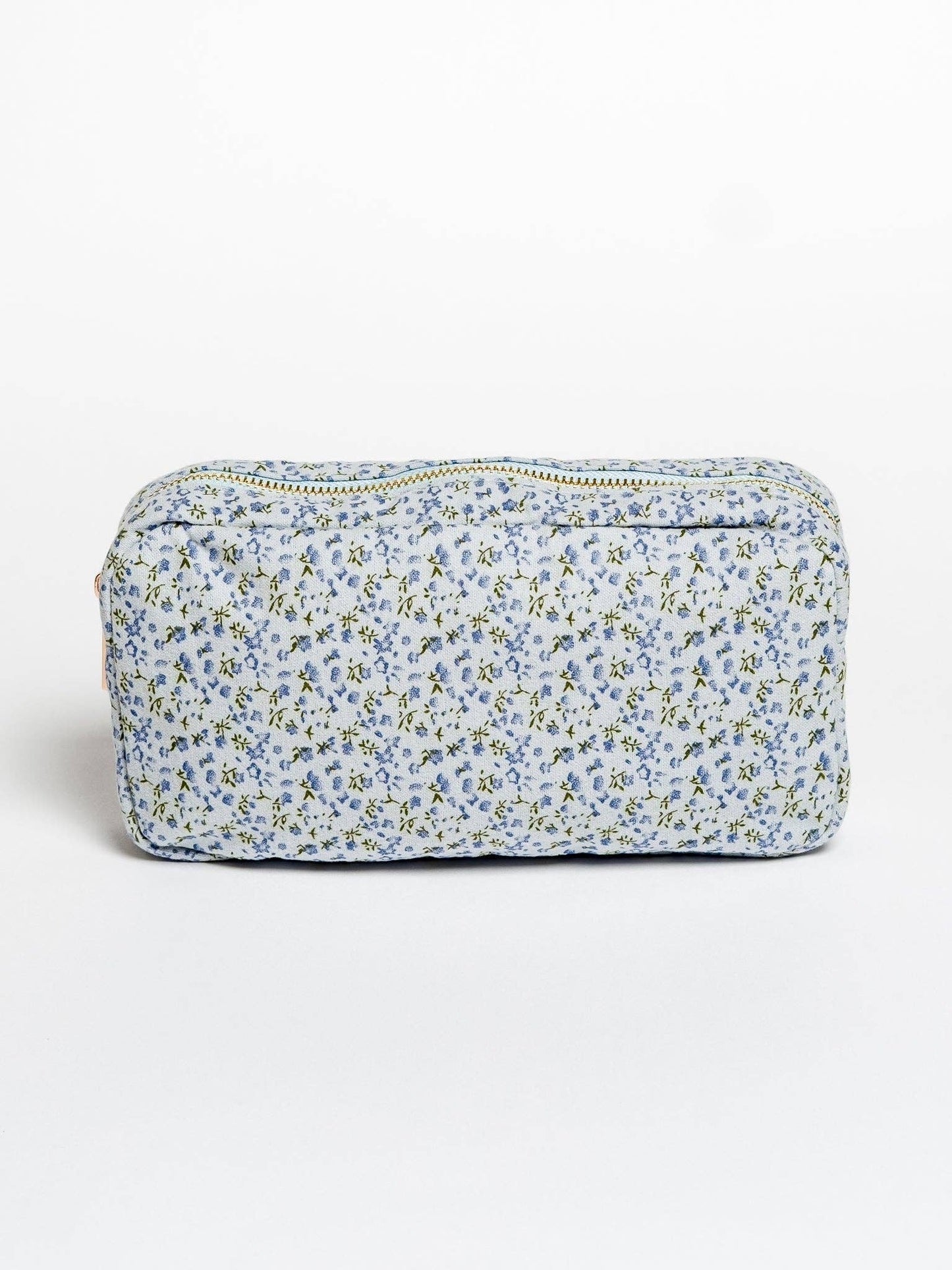 Ditsy Blue Cosmetic Bag- Small