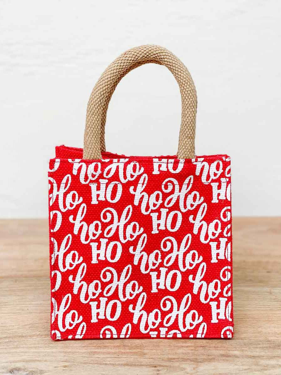 HoHoHo Script Petite Gift Tote